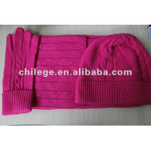 fashion cashmere hats,scarves & gloves sets